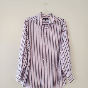 Murano Striped Dress ShirtSize 3XLT Tall